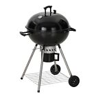Charcoal BBQ 22-Inch Kettle Grill Black Premium Outdoor Patio Backyard Camping