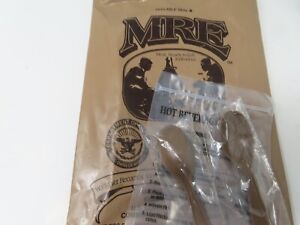 Lot Army Ration Items 2 Spoons 1 Beef Patty Bag 1 Hot Beverage Bag NO MRE HEATER