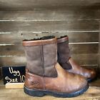 Mens UGG 5485 Beacon Brown Leather Lined Winter Snow Ankle Boots Size 10 M GUC
