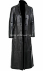 Mens Casual Long Trench Steampunk Gothic Style Halloween Leather Coat