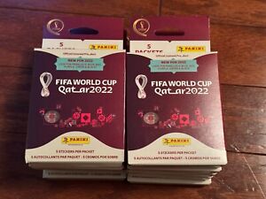 Panini FIFA World Cup Qatar 2022 Stickers -LOT of 10 Boxes (250 stickers) Unused