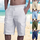 Mens Cargo Shorts Hot Pants Shorts Sports Pants Bottoms Drawstring Summer Loose