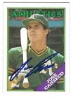 Signed JOSE CANSECO Oakland A's 1988 Topps Card #370 w/Show Ticket