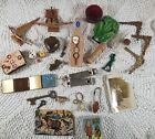 Lot Of Junk Drawer Treasures Dice Keys Needle Box Bottle Openers Brass Box Charm