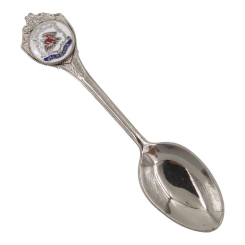 New ListingVintage Alabama Souvenir Spoon US State Collectible Enamel Eagle