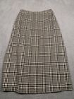Vintage Chadwick's Black White Plaid Long Skirt Lined Maxi Business Size 12