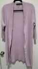 Chico’s cardigan sweater Maxi Pleat Open Front Lavender Frost Size 3, US 16 XL