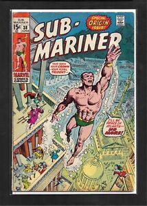 Sub Mariner #38 (1971): Origin of Namor The Sub-Mariner! Bronze Age Marvel! VG+!