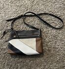 Fossil Fiona Cross Body Leather Purse Shoulder Bag Patchwork Excellent Condition