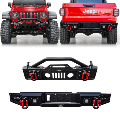 Vijay Steel Front/Rear Bumper W/D-Rings&Lights For 2020-2024 Jeep Gladiator JT (For: Jeep Gladiator)