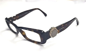 Chanel 3204 714 Tortoise Rectangle Eyeglasses 51-16 135 Italy Missing Logo READ