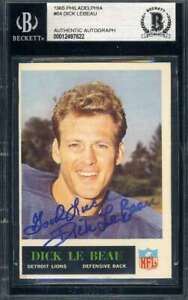 Dick LeBeau Beckett Signed 1965 Philadelphia Rookie Autograph