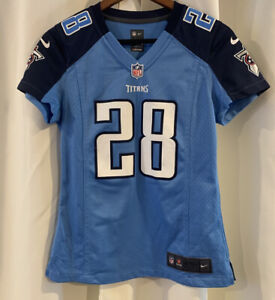 Nike Onfield Tennessee Titans Chris Johnson Jersey Womens Small Blue