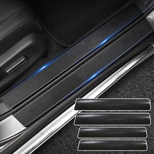 4x Black Car Door Plate Sill Scuff Cover Anti-scratch Stickers Trims Accessories (For: 2022 Kia Rio)