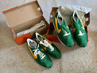vintage mens nike running shoes Waffle Trainer Pine Green/Yellow size 10 new