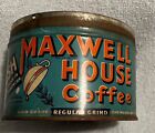 Vintage 1 lb Maxwell House coffee tin can - no lid, REGULAR GRIND