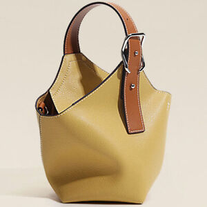 Womens Handbag 100% Genuine Leather  Designer Tote Bucket Bag Sling Shoulder Bag