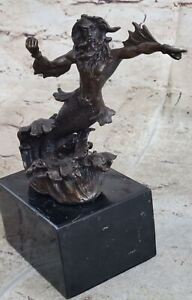 Bronze Marble Statue Atlantis POSEIDON Neptune Sea God Sculpture Art Myth Gift