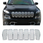 Front Grille Grill Insert Mesh Trim Kit For Jeep Cherokee 2014-2018 Accessories (For: Jeep Cherokee Trailhawk)