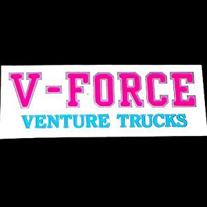 Vintage 1980’s V-Force Venture Trucks Skateboard Sticker in Pink & Blue