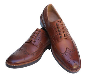 New Beckett Simonon Brown Leather Wingtip Brogue Dress Shoe Men’s SZ 7