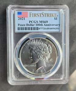 2021 Peace silver dollar PCGS MS 69 First Strike *