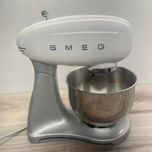 SMEG SMF01 50's Retro Style Aesthetic Stand Mixer Stainless Steel White