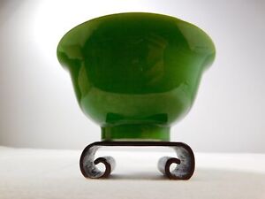Antique Green Japanese Fine Porcelain Bowl Signed w/ Family Name Bone Locked Box