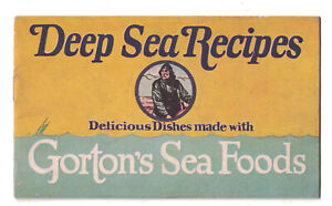 Gorton's Sea Foods Deep Sea Recipes Cookbook Gloucester MA circa 1910's