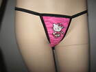 Dark Pink Hello Kitty knickers Tango Panties nylon back  Adult feminine Lingerie