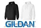 8 HOODED SWEATSHIRTS 4 BLACK 4 WHITE BULK LOT S-XL Gildan Hoodie Wholesale G185