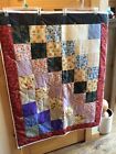 Amish Mennonite Hand Made Cotton Lap Quilt Wall Hanger 54