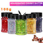 ✅100g CHUNKY Glitter Holographic for Arts, Crafts ,Nail Art and Wine Glass Dust
