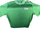 Seattle Seahawks Fanatics Polo Shirt Mens Size Large VTG Green NFL Football Golf