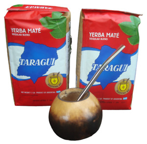 Yerba Mate - 1 Kilo - (2X 500 Grm) Taragui  -Mate Bombilla
