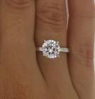 2 Ct 4 Prong Solitaire Round Cut Diamond Engagement Ring SI2 F White Gold 14k