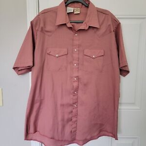 Western Frontier Mens Short Sleeve Pearl Snap Western Button Down Size XL