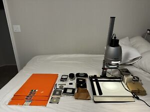 Vintage Lucky Photo Darkroom Enlarger Model 60M + Stand, Lens, Accessories