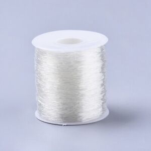 Round Elastic Crystal Thread, Stretchy Bracelet String, Clear, 1mm, about 109.36