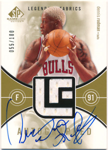 New ListingDennis Rodman NBA 2004-05 UD SP Game Used Legendary Fabrics Jersey Auto 055/100