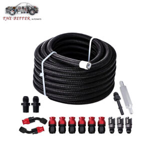 AN6 6AN PTFE LS Swap EFI Fuel Line Fitting Kit with 25FT Hose and 15 Fitting E85