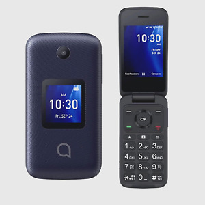 NEW! Alcatel GO FLIP 4 4056W BLUE T-Mobile 4G LTE  Easy to Use Senior Flip Phone