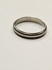 14K white Solid Gold Ring  Band  SZ 8.75  2.75 grams 3.5 Mm wide
