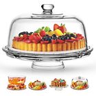 Versatile 6-in-1 Glass Cake Dome: Elegant Serving & Storage Solution Royalty Art
