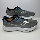 Saucony Ride 15 Wide Athletic Sneakers Mens Size 10.5 W Gray Running Shoes