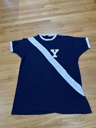 Vintage Champion Shirt Adult Extra Large Yale University Blue Single Stitch 70s