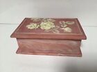 Vintage Brown Floral Book Shaped Jewelry Box For Gift