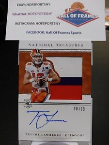 2021 National Treasures Collegiate Trevor Lawrence RPA Rookie Patch Auto #ed /99