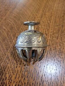 New ListingVintage Brass Etched Elephant Claw Bell/Temple Ceremonial Bell Made in India