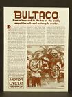 Vtg Bultaco Motorcycle Sherpa T Racing Moto Cross Brochure Factory Literature